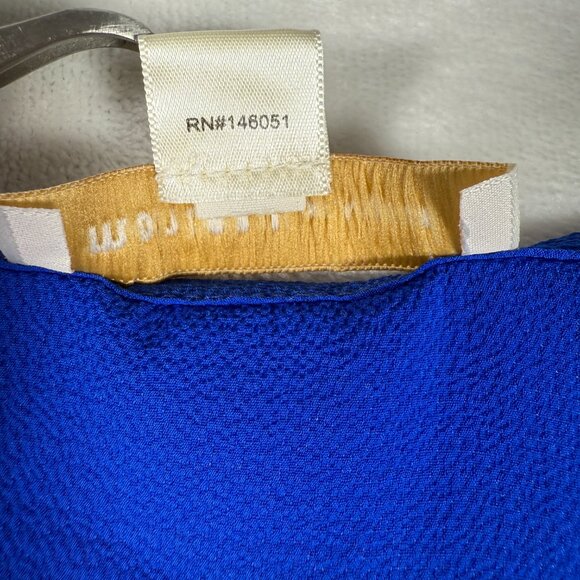 Monteau Los Angeles Shirt Top Women Size S Blue Short Sleeve V-Neck EUC - Picture 9 of 12